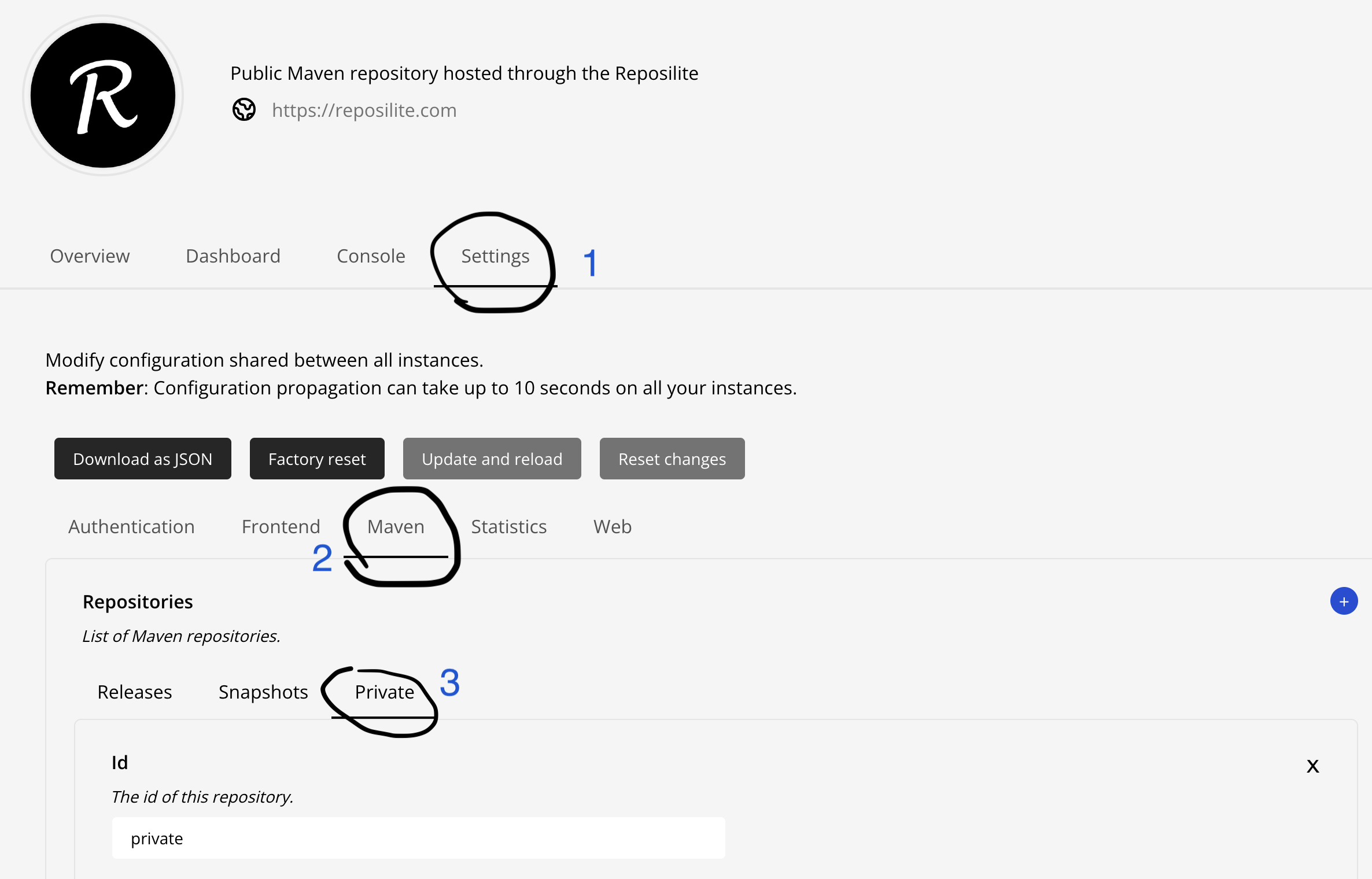 Add a mirror to private repositories