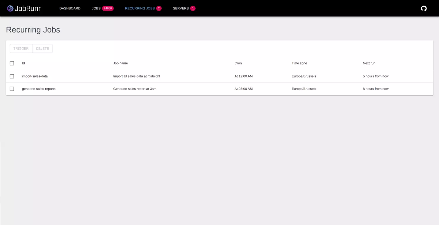 The JobRunr Dashboard