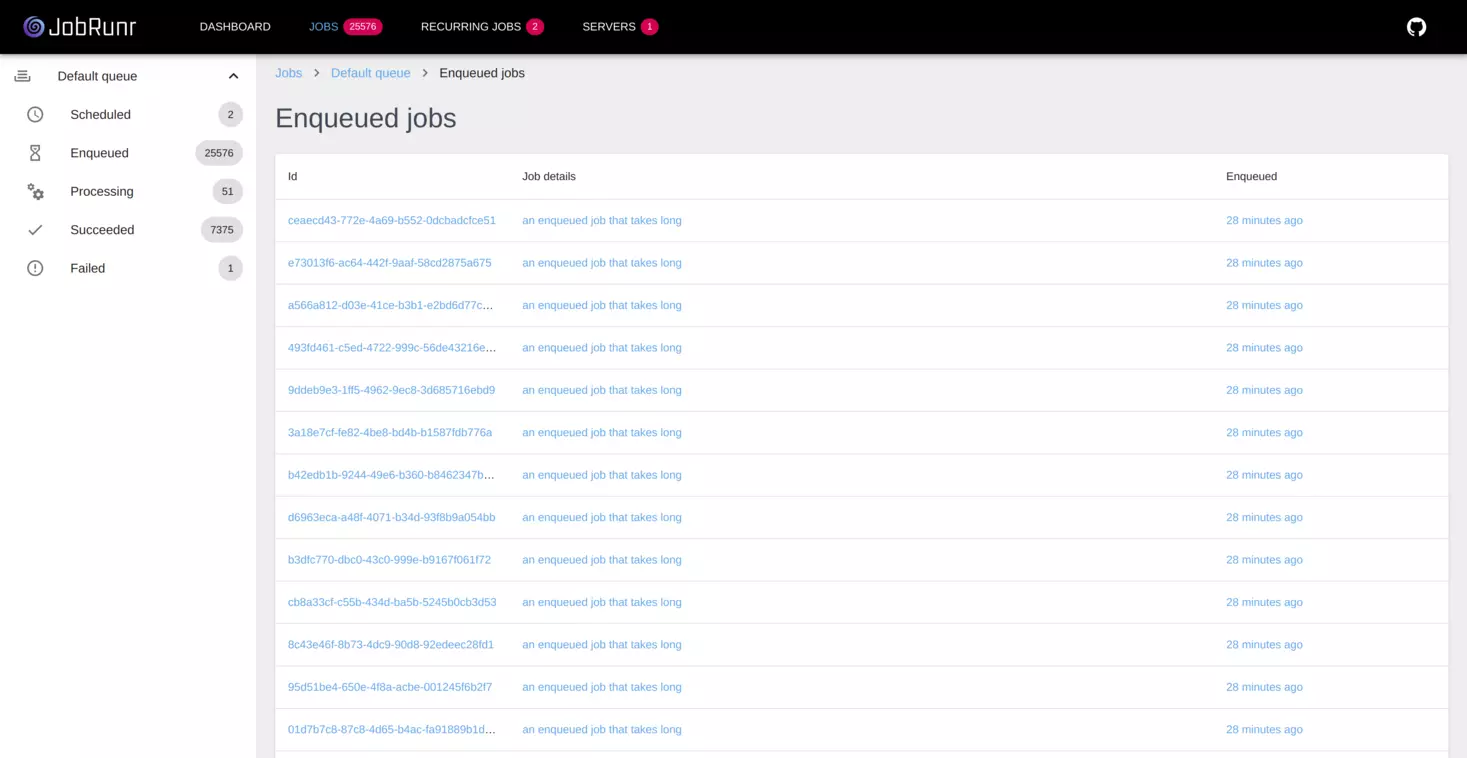 The JobRunr Dashboard